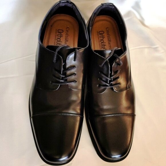 Croft & Barrow Men\'s Affleck Ortholite Cap Toe Oxford Shoes in Black, Sz 11M main image 7